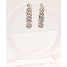 Ασημένια σκουλαρίκια κρεμαστά με ζιργκον (SE108)